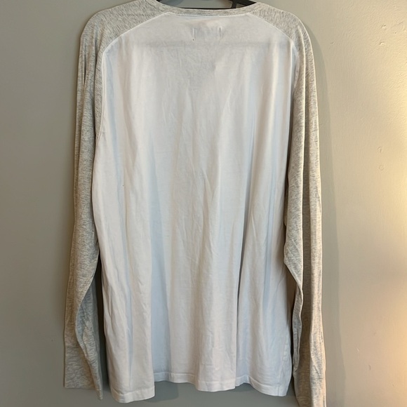 Jack Spade White and Heathered Gray Henley Shirt​ - Picture 3 of 3
